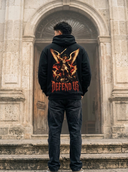 Credo model — Saint Michael Hoodie