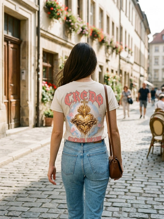 Credo model — Sacred Heart Tee (Women)
